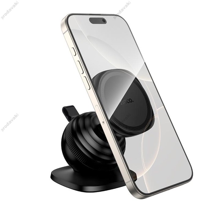 Автомобільний тримач Hoco H103 Daisy magnetic ring car holder (center console) Black