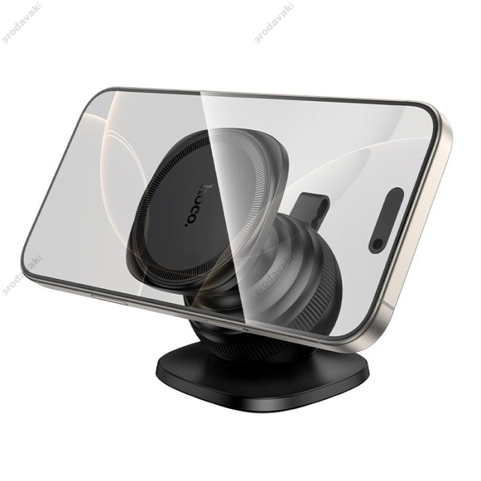 Автомобільний тримач Hoco H103 Daisy magnetic ring car holder (center console) Black