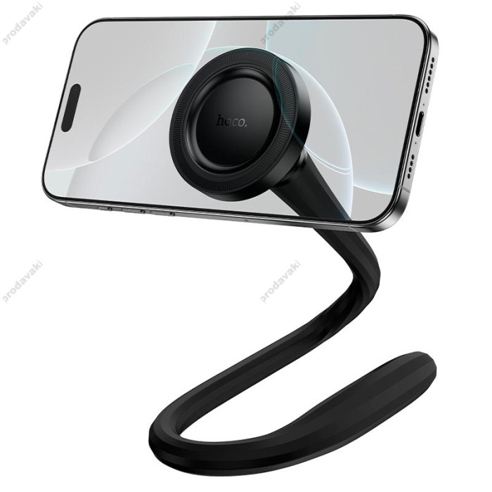 Тримач телефону для велосипеда/мотоцикла/дому Hoco H96 Show ring magnetic silicone hose Black