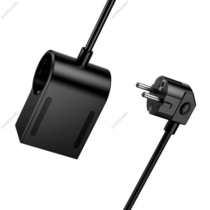 Подовжувач мережі фільтр HOCO AC33 Win 1 position PD desktop socket 1.5m Black