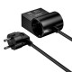 Подовжувач мережі фільтр HOCO AC33 Win 1 position PD desktop socket 1.5m Black
