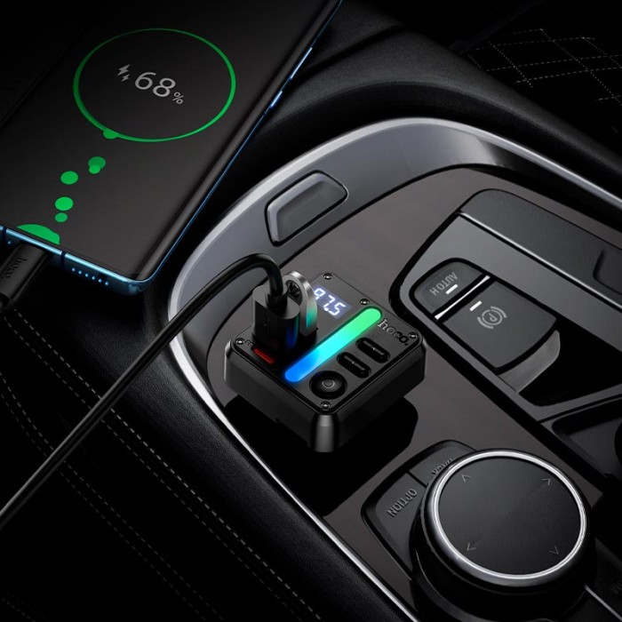FM - трансмітер HOCO E89 Libre car BT FM transmitter 45W Black