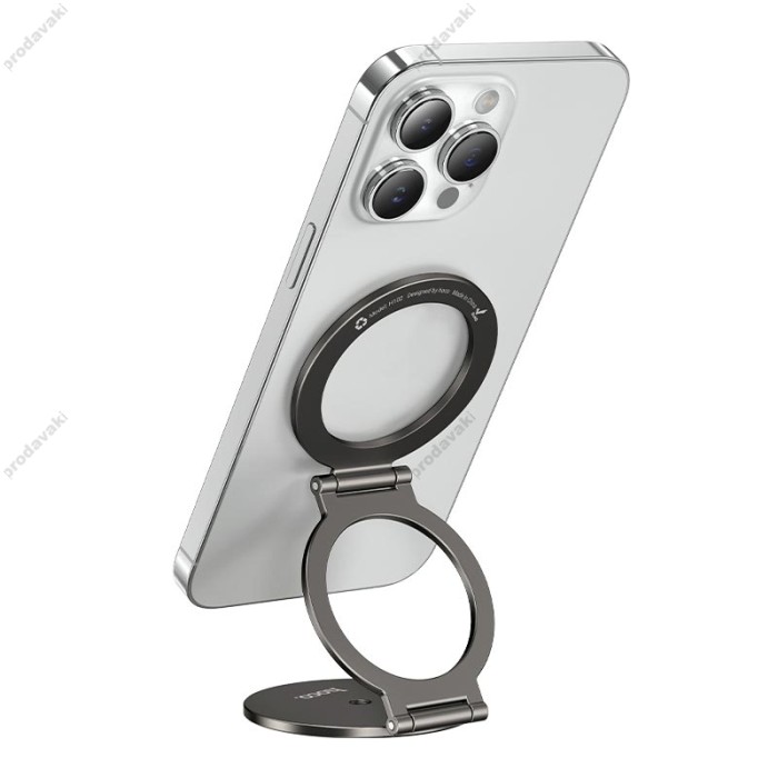 Автомобільний тримач Hoco H102 Whale magnetic ring holder (multi-scene) Black