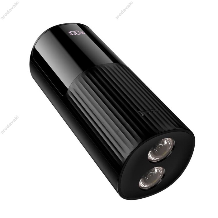 Повербанк портативний акумулятор Power Bank Hoco J150 Stream PD with flashlight 22.5W 20000 mAh Black