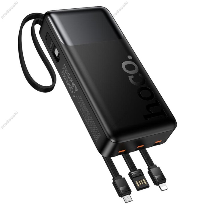 Повербанк портативний акумулятор Power bank Hoco J156A Founder PD fully compatible power 22.5W 20000 mAh Black