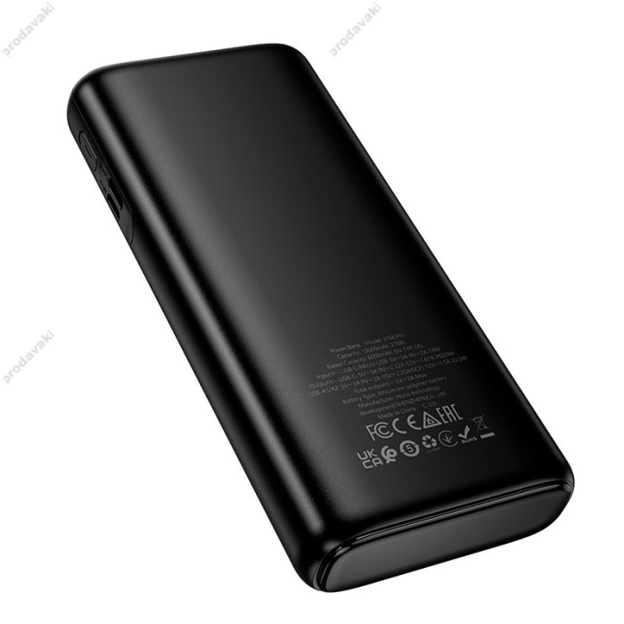 Повербанк портативний акумулятор Power Bank Hoco J158 Pro unner PD fully compatible 22.5W 10000 mAh Black