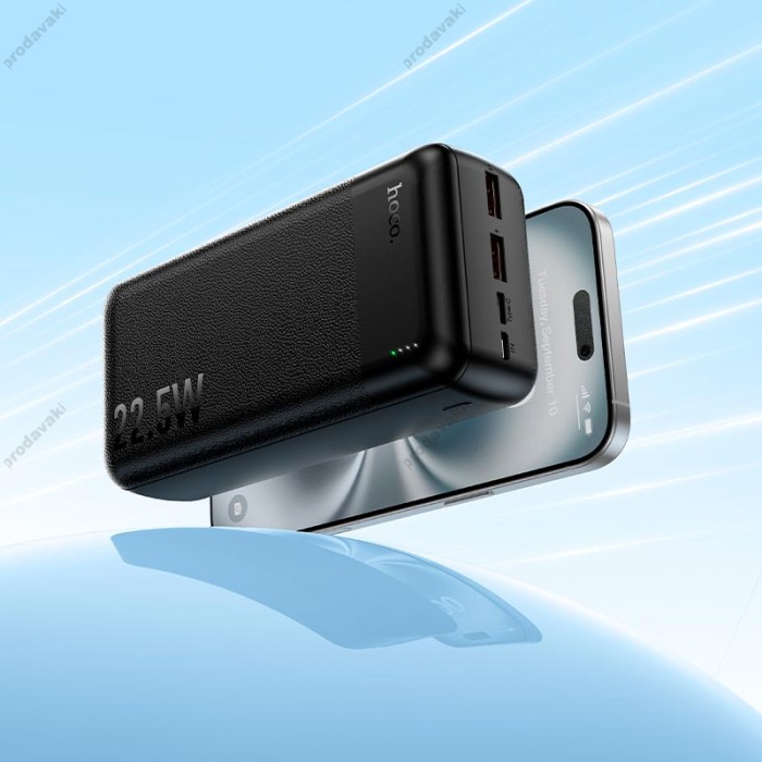 Повербанк портативний акумулятор Power bank Hoco J159B Essence fully compatible 22.5W 30000 mAh Black