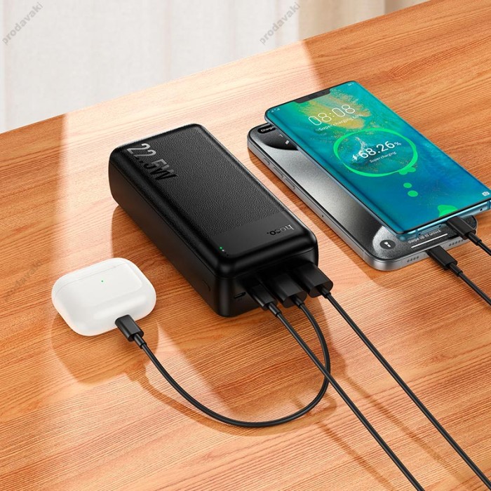 Повербанк портативний акумулятор Power bank Hoco J159B Essence fully compatible 22.5W 30000 mAh Black