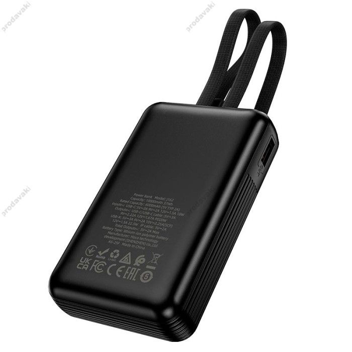 Повербанк портативний акумулятор Power Bank Hoco J162 Full power PD fully compatible 22.5W 10000 mAh Black