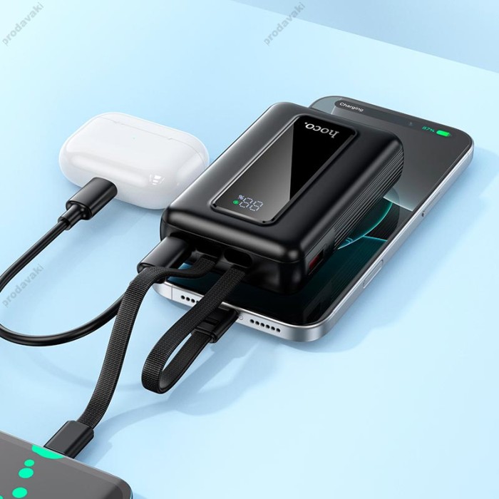 Повербанк портативний акумулятор Power Bank Hoco J162 Full power PD fully compatible 22.5W 10000 mAh Black