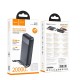 Повербанк портативний акумулятор Power bank Hoco J163A Wonderful 20000 mAh Black