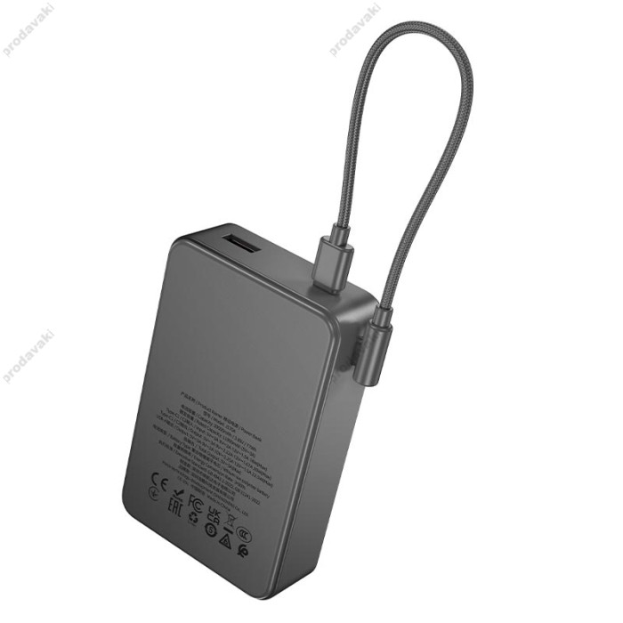 Повербанк портативний акумулятор Power Bank Hoco J170A tarlight PD fully compatible 22.5W 20000 mAh Grey