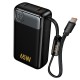 Повербанк портативний акумулятор Power Bank Hoco Q53 Skillful PD 65W 12000 mAh Black