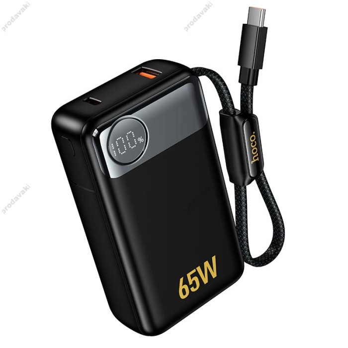 Повербанк портативний акумулятор Power Bank Hoco Q53 Skillful PD 65W 12000 mAh Black