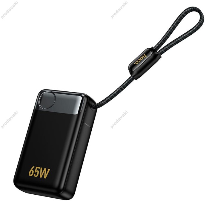 Повербанк портативний акумулятор Power Bank Hoco Q53 Skillful PD 65W 12000 mAh Black