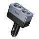 Автомобільний зарядний пристрій розгалужувач HOCO Z65 Smart dual cigarette lighter car charger 240W Black