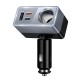 Автомобільний зарядний пристрій розгалужувач HOCO Z65A Smart cigarette lighter PD car charger 165W Black