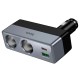 Автомобільний зарядний пристрій розгалужувач HOCO Z65B Smart dual cigarette lighter PD car charger 240W Black