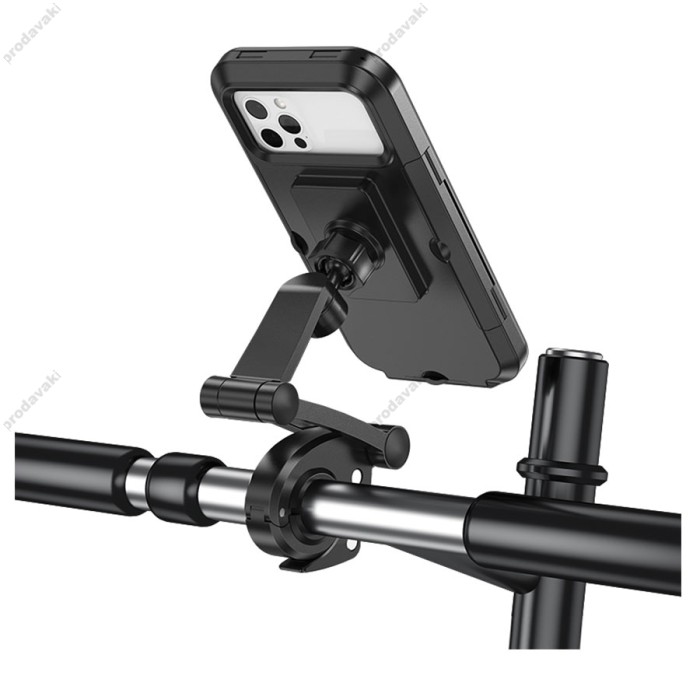 Тримач телефону для велосипеда/мотоцикла Hoco CA101 Rider waterproof bicycle stand 4.5-7" Black