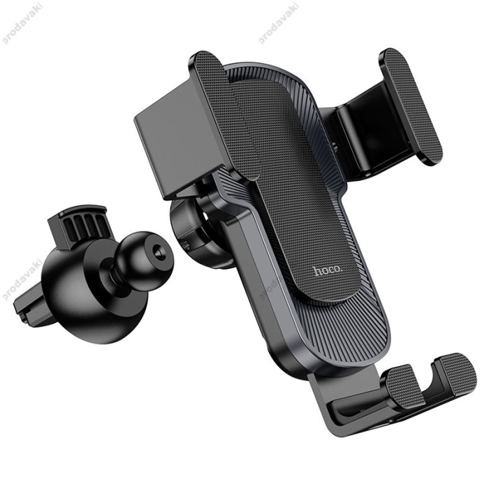 Автомобільний тримач Hoco CA103 vertical and horizontal air outlet gravity car holder Black