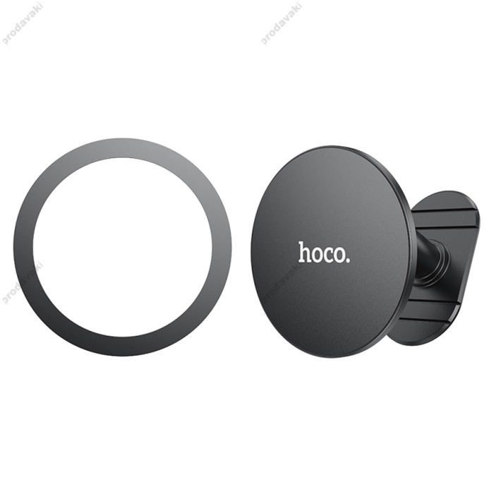 Автомобільний тримач Hoco H13 Fine jade ring magnetic (center console) Black