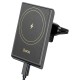 Автомобільний тримач із бездротовою зарядкою Hoco HW19 Precious magnetic wireless (air outlet) 15W 4.5-7" Black