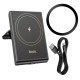 Автомобільний тримач із бездротовою зарядкою Hoco HW19 Precious magnetic wireless (air outlet) 15W 4.5-7" Black