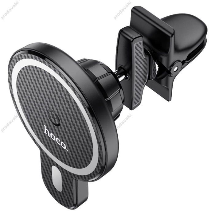 Автомобільний тримач із бездротовою зарядкою Holder Hoco CA85 Ultra-fast magnetic 15W Black