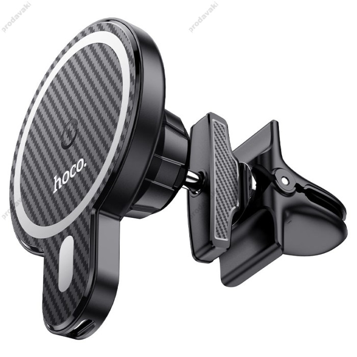 Автомобільний тримач із бездротовою зарядкою Holder Hoco CA85 Ultra-fast magnetic 15W Black