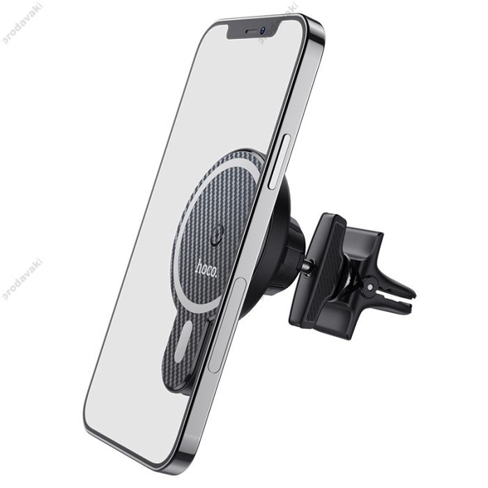 Автомобільний тримач із бездротовою зарядкою Holder Hoco CA85 Ultra-fast magnetic 15W Black