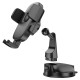 Автомобільний тримач Hoco H76 Crown one-button car holder (center console) Black