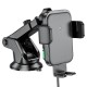 Автомобільний тримач із бездротовою зарядкою Hoco HW11 Jenny three-axis linkage wireless 15W Black