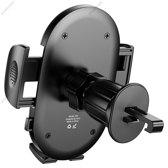 Автомобільний тримач Hoco H53 Brusco ultra-thin push-type car holder (air outlet) Black