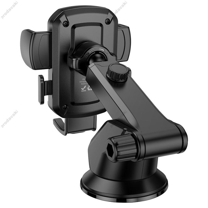 Автомобільний тримач Hoco H65 Gamble one-button Car holder (center console) 4.5-7" Black