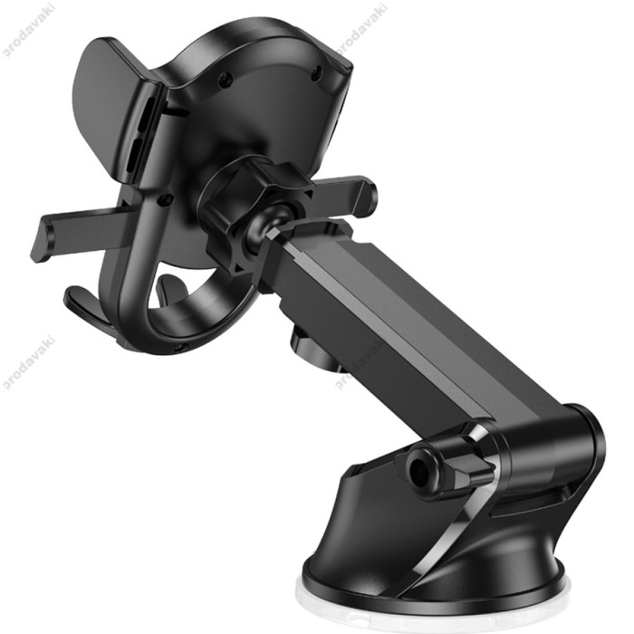 Автомобільний тримач Hoco H5 Integrity one-key (center console) Black