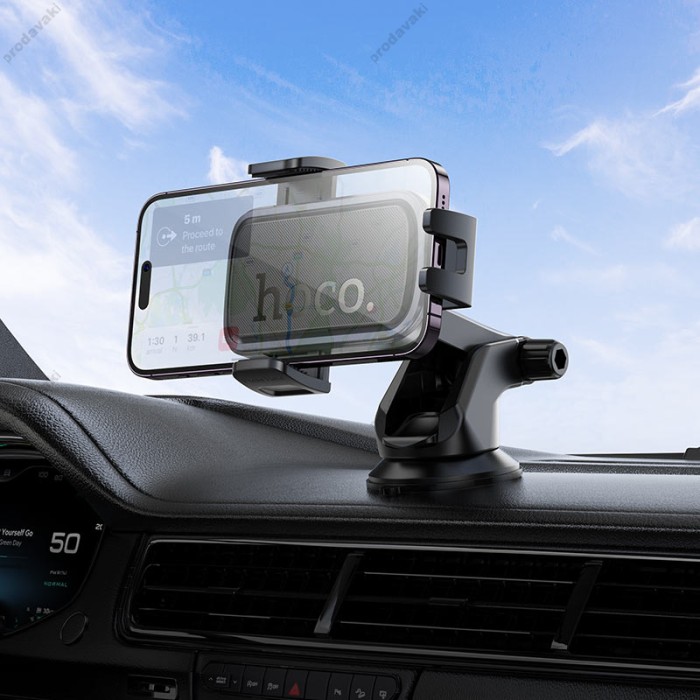 Автомобільний тримач Hoco H79 Vista push-type car holder H79 (center console) Black