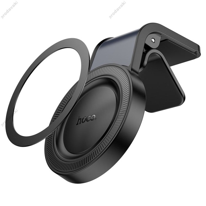 Автомобільний тримач Hoco H59 Show ring magnetic Car holder (L Type air outlet) 4.3-7" Black