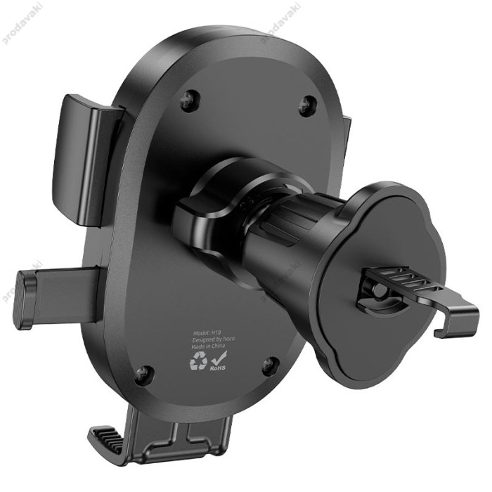 Автомобільний тримач Hoco H18 Mighty one-button (air outlet) Black