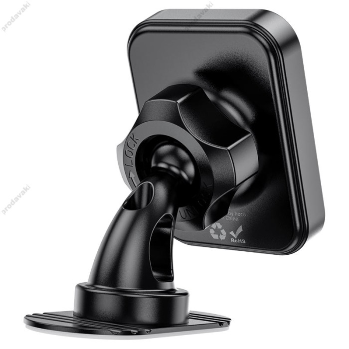 Автомобільний тримач Hoco H33 Cheetah magnetic ring car holder (center console) Black
