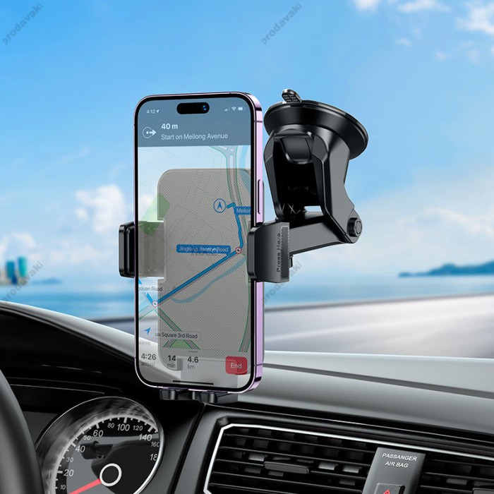 Автомобільний тримач Hoco H37 Cheetah car holder (center console) Black