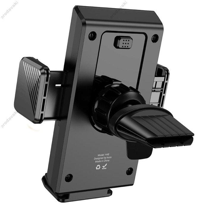 Автомобільний тримач Hoco H48 Precious push-type car holder (air outlet) Black
