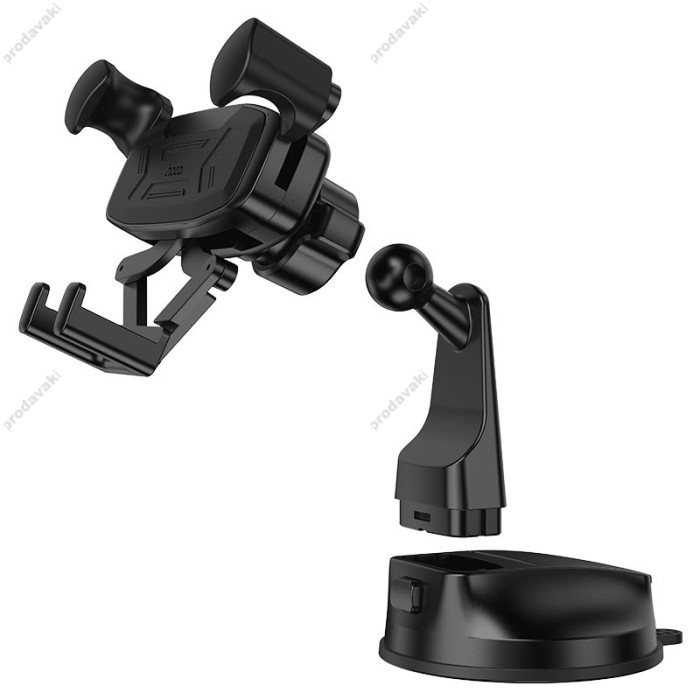 Автомобільний тримач Hoco H67 Gamble gravity linkage Car holder (center console) 4.5-7" Black