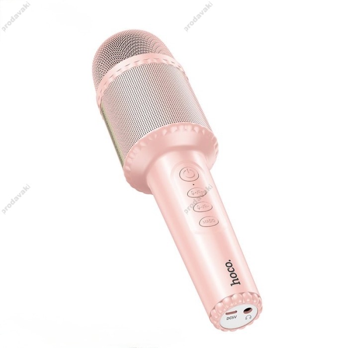 Портативна колонка-мікрофон HOCO DBK1 Singing karaoke microphone BT 5.0 Pink