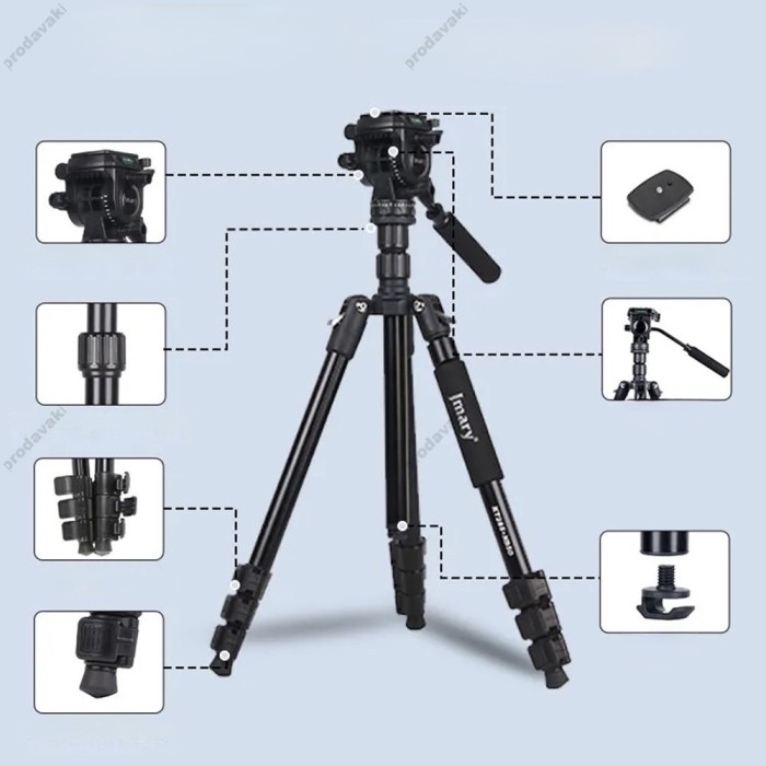 Штатив-трипод Tripod Stand Multifunctional Jmary KT285+NB50 ¼ 1.77m