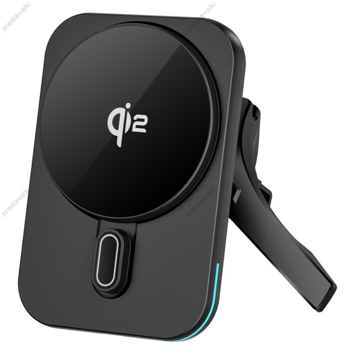 Автомобільний тримач із бездротовою зарядкою Wiwu CH-323 Qi 2.0 Mago 15W Black