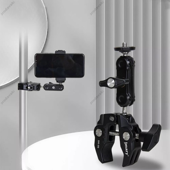 Кріплення краб для LED лампи, камери, телефон, фотоапарат, GoPro Jmary SR-56