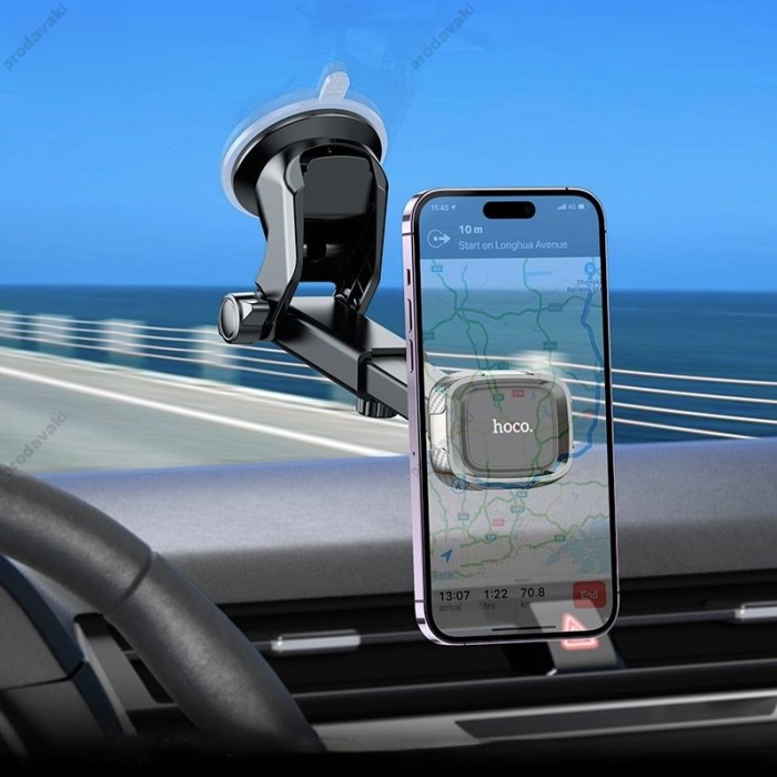 Автомобільний тримач Hoco Dca13 Plus Suction cup magnetic Car holder Black