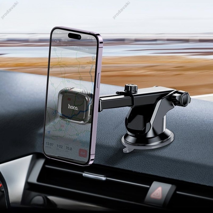 Автомобільний тримач Hoco Dca13 Plus Suction cup magnetic Car holder Black