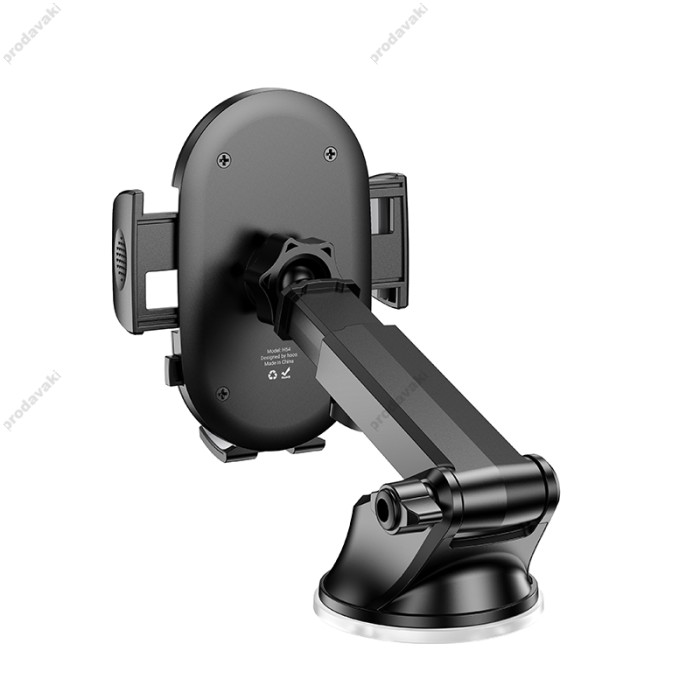 Автомобільний тримач Hoco H54 Brusco ultra-thin push-type car holder Black