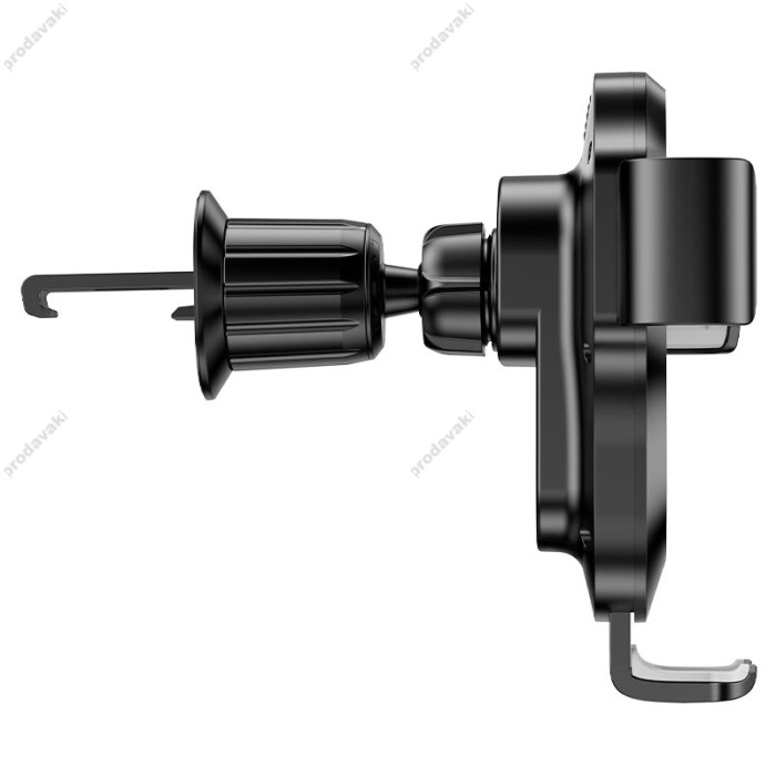 Автомобільний тримач із бездротовою зарядкою Hoco HW2 Wise wireless fast charging car holder (air outlet) Black
